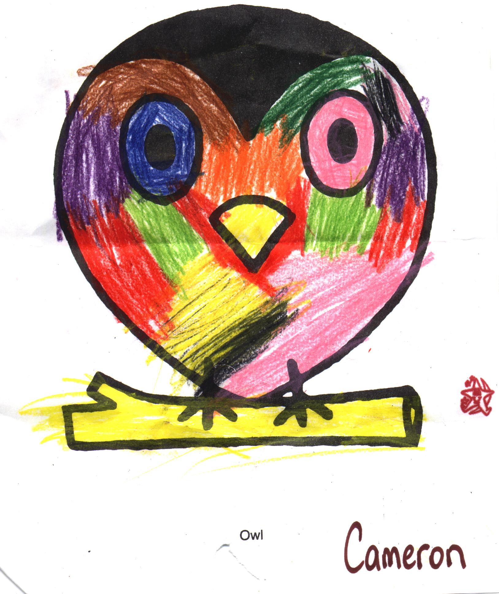Owl (coloured in)