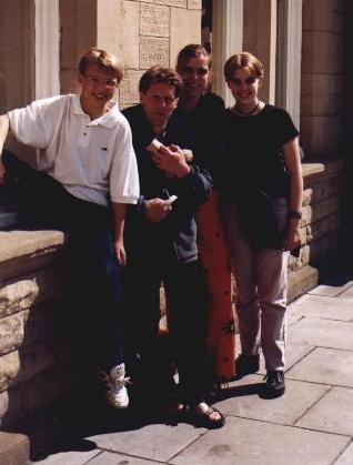 Morag & family at Stirling Station, 1998